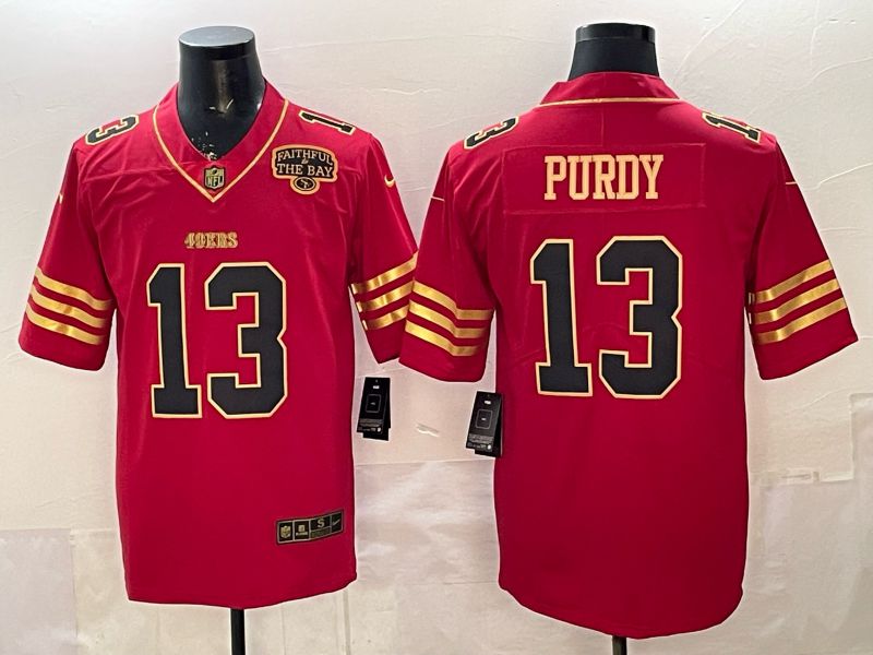 Men San Francisco 49ers #13 Purdy Red gold 2026 Nike Limited NFL Jersey style 115->san francisco 49ers->NFL Jersey